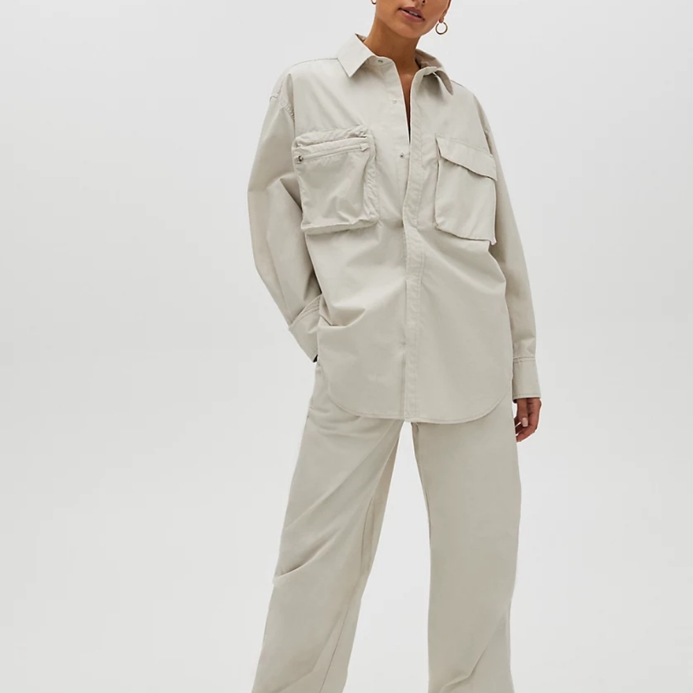 Tna Mavericks Button Down Shirt in Matte Pearl size 3 - Picture 3 of 10